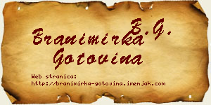 Branimirka Gotovina vizit kartica